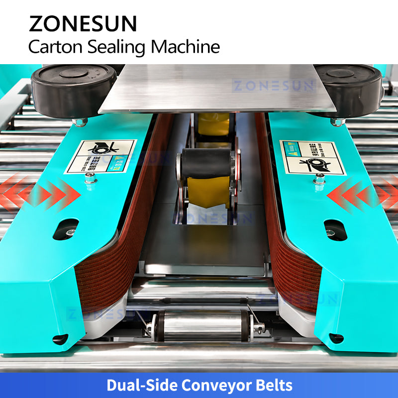 ZONESUN ZS-TFX5050 Automatic Carton Tape Sealing and 360° Orbital Wrapping Machine