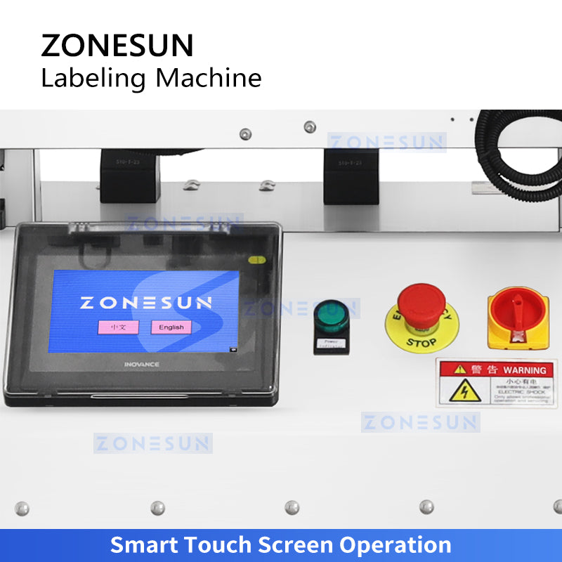 ZONESUN ZS-TB150RP Desktop Bottle Labeler for Cosmetics, Beverages & Pharma Use