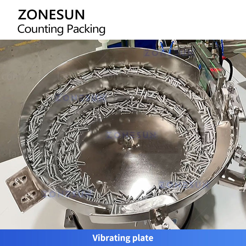 ZONESUN ZS-FSCS02 Automatic Particle Bagging Machine Screw Hardware Small Parts Counting and Packing Machine