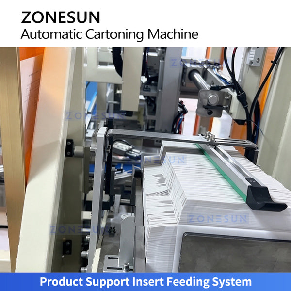 ZONESUN ZS-MSZH13 automatic gift box cartoning machine with product insert loading, product image 3