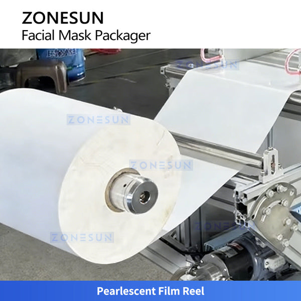 Hydrogel mask cutting and packing