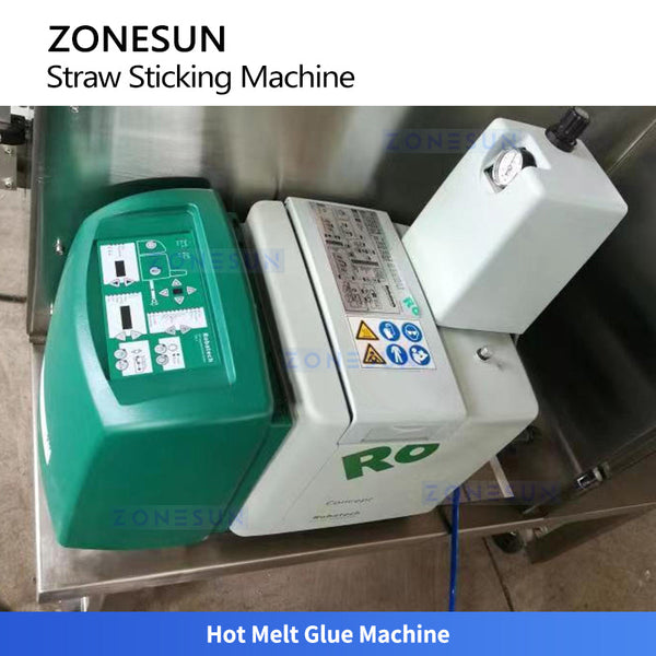 ZONESUN ZS-SZT1 Automatic Milk Beverage Straw Pasting Machine Straw Applicator