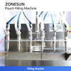 ZONESUN ZS-ASP6 Semi-Automatic Liquid Filling Machine For Jelly Juice  Pouches
