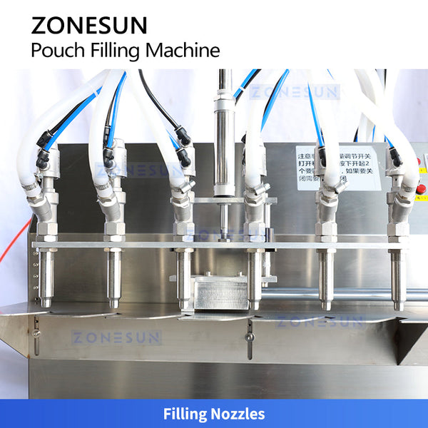 ZONESUN ZS-ASP6 Semi-Automatic Liquid Filling Machine For Jelly Juice  Pouches