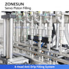 ZONESUN ZS-YT8T-8PX Automatic 8-Head Servo Piston Filling Machine For Ketchup Shampoo