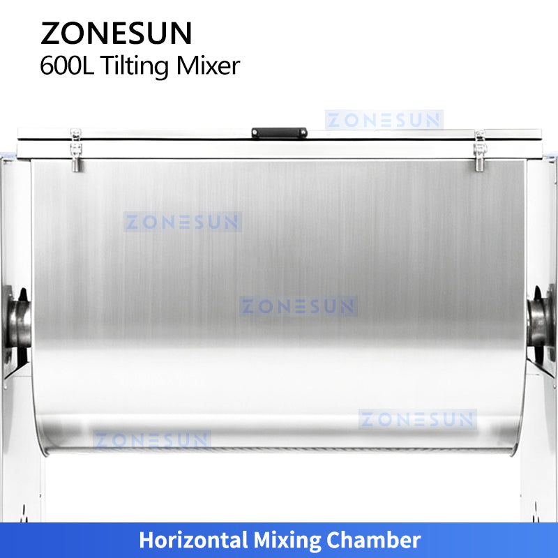 ZONESUN ZS-BM600L 600L Horizontal Tilting Ribbon Mixer for Powder and Granule Materials