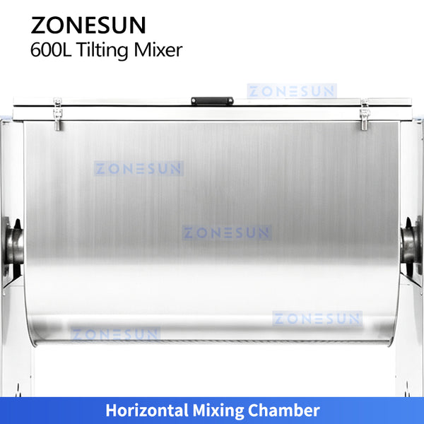 ZONESUN ZS-BM600L 600L Horizontal Tilting Ribbon Mixer for Powder and Granule Materials