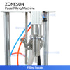 ZONESUN ZS-GY1C Pneumatic Paste & Liquid Filling Machine with Conveyor