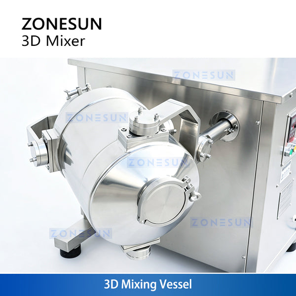 ZONESUN ZS-SBH10 3D Powder Mixing Machine for Dry Powders & Granules