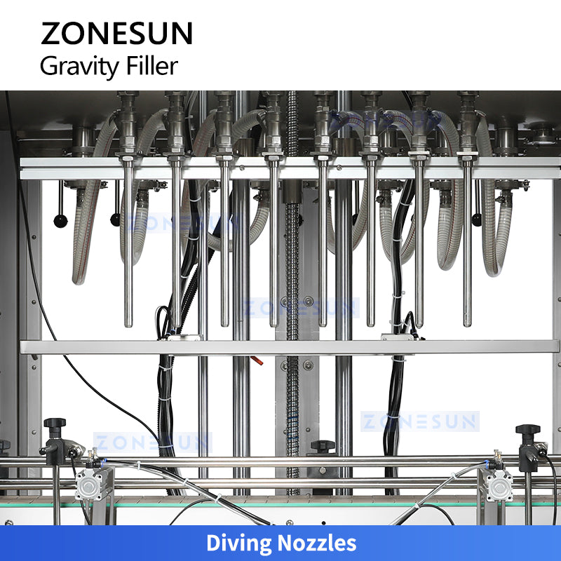 ZONESUN ZS-YT8T-8ZL Automatic Pneumatic 8-Nozzle Liquid Filling Machine for Cosmetics Beverage Pharmaceutical and Chemical Filling