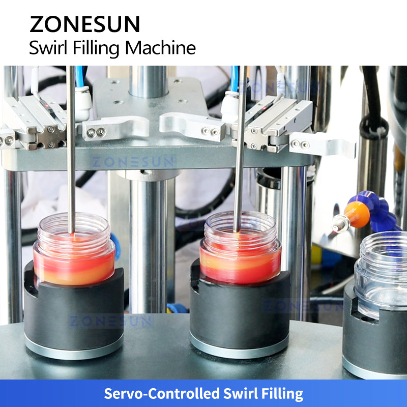 ZONESUN ZS-LG2C Lipstick Spiral Filling Machine Double Color for High-Viscosity Cosmetic & Paste Products