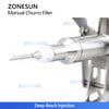 ZONESUN ZS-CZI4 Manual Center Filling Injection Machine for Donuts, Churros, Cakes, Bread Paste with Stainless Steel Hopper
