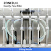 ZONESUN ZS-VTGZ100E Automatic Gravity Liquid Filling Machine with Diving Nozzles for Low Viscosity Liquids
