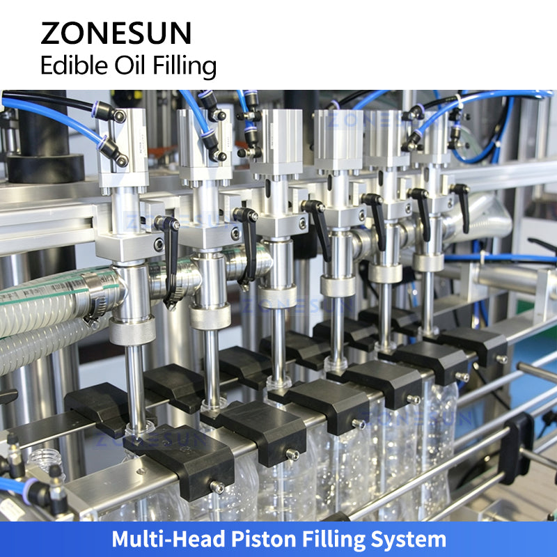 ZONESUN ZS-EVF01 Automatic Muti-head Edible Oil Piston Filling Machine