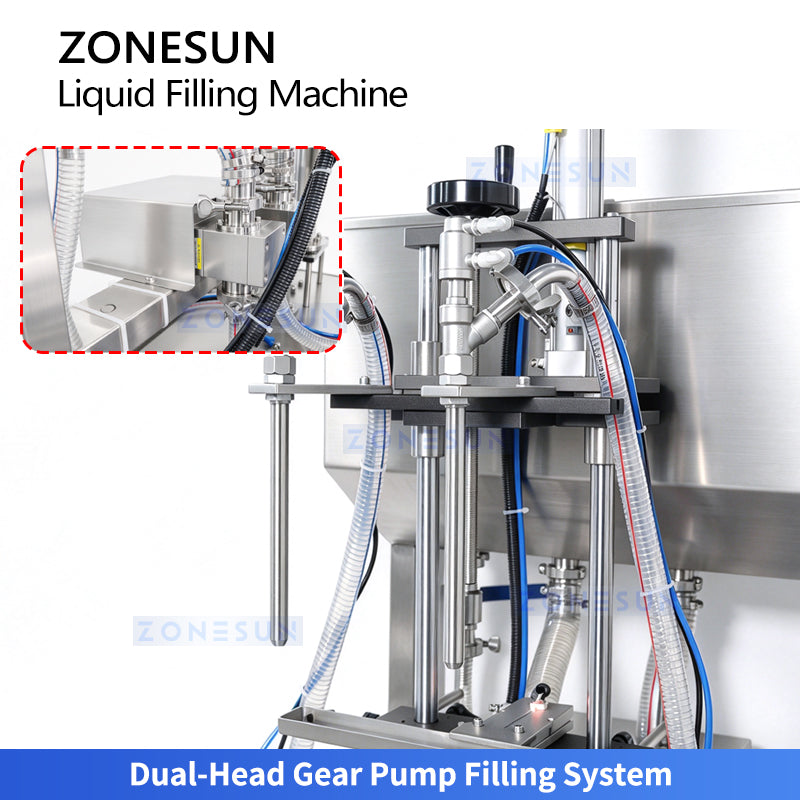 ZONESUN ZS-MG260XP High Speed Dual-Head Gear Pump Liquid Filling Machine