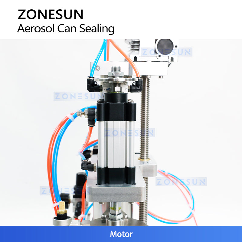 ZONESUN ZS-YG25P Pneumatic Aerosol Can Crimping Machine Luminum Spray Can Sealer