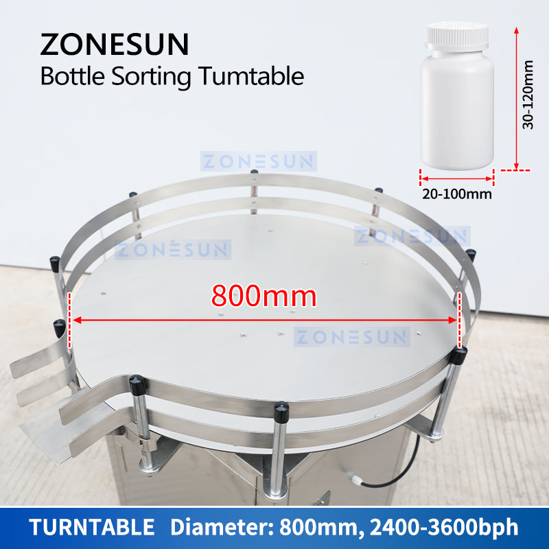 ZONESUN ZS-SP800 Automatic Bottle Unscrambler For Production Line
