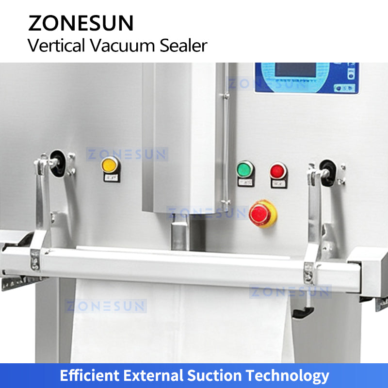ZONESUN ZS-DZ600OL Vertical Lifting External Suction Vacuum Bag Sealing Machine for Large Bags Powders Granules and Industrial Products