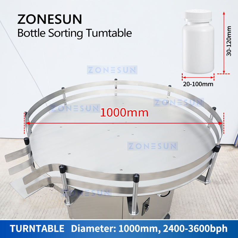 ZONESUN ZS-SP1000 Automatic Bottle Unscrambler Sorting Machine For Production Line