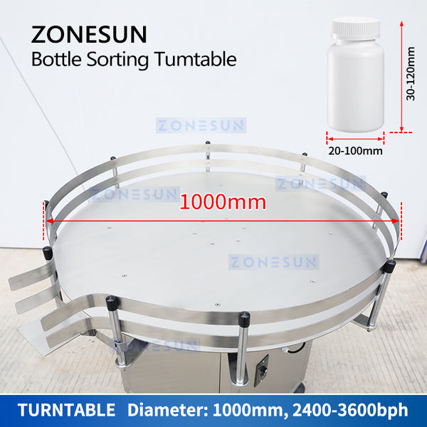 ZONESUN ZS-SP1000 Automatic Bottle Unscrambler Sorting Machine For Production Line