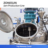 ZONESUN ZS-MB300L3 Triple Tank Mixing System for High Viscosity Sauce, Paste and Emulsion Production with Vacuum Mixing and Heating
