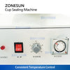ZONESUN ZS-KCS5 Manual Cup Sealer Machine for Plastic Cups Milk Tea Coffee & Yogurt Shops Fast Heat Sealing with Adjustable Molds