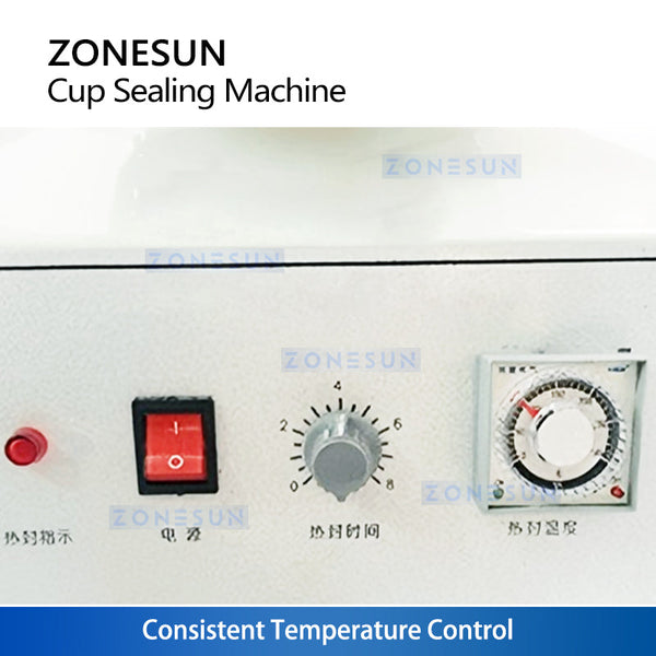 ZONESUN ZS-KCS5 Manual Cup Sealer Machine for Plastic Cups Milk Tea Coffee & Yogurt Shops Fast Heat Sealing with Adjustable Molds