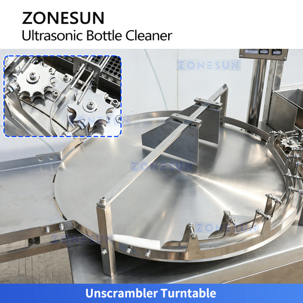 ZONESUN ZS-UWB8 Automatic Ultrasonic Bottle Washing Machine for 3ml-10ml Vials Water & Air Cleaning System