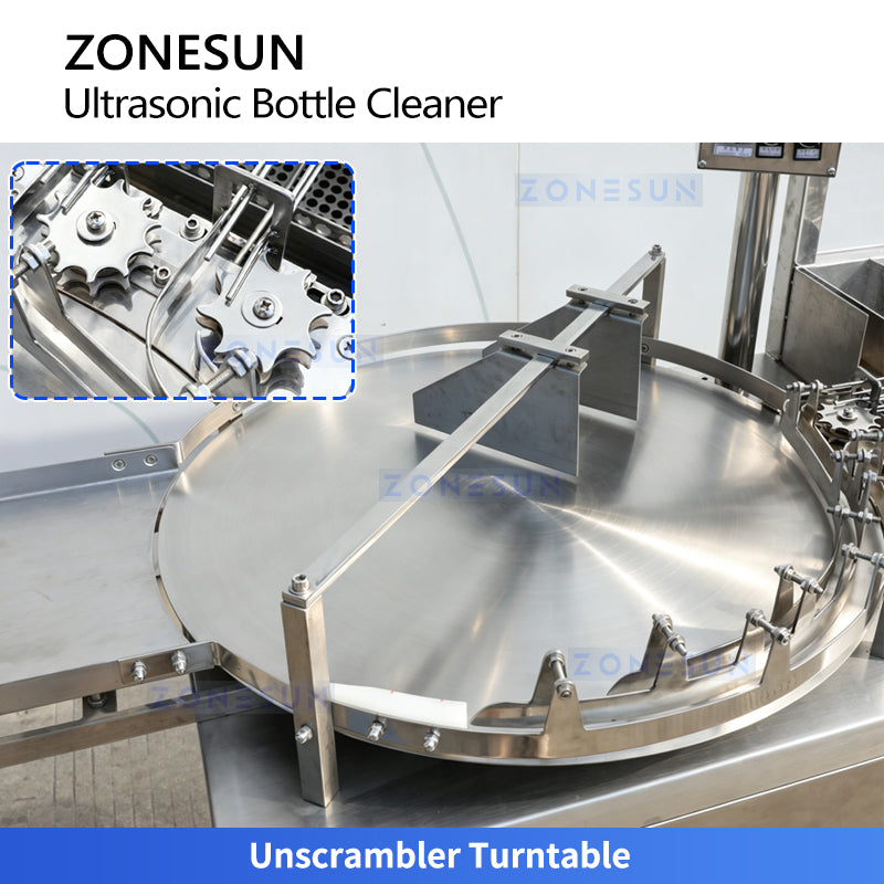 ZONESUN ZS-UWB8 Automatic Ultrasonic Bottle Washing Machine for 3ml-10ml Vials Water & Air Cleaning System