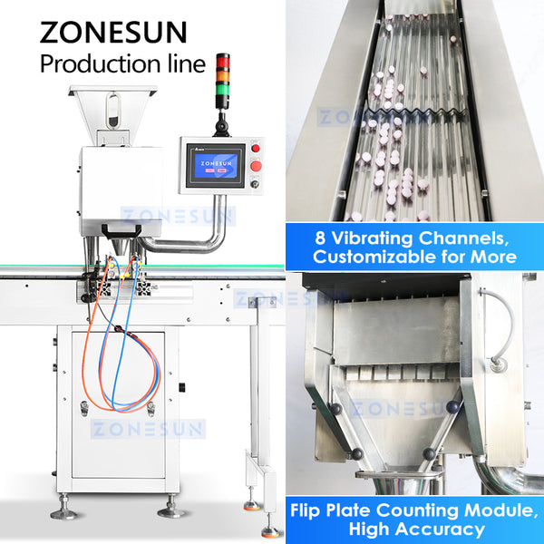 ZONESUN ZS-AFLC Automatic Gummy Candy Counting and Packaging Line