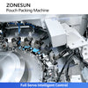 ZONESUN ZS-SPFC8 Automatic Dual Channel Pouch Packing Machine for Flat Bags Zipper Bags and Stand-Up Pouches