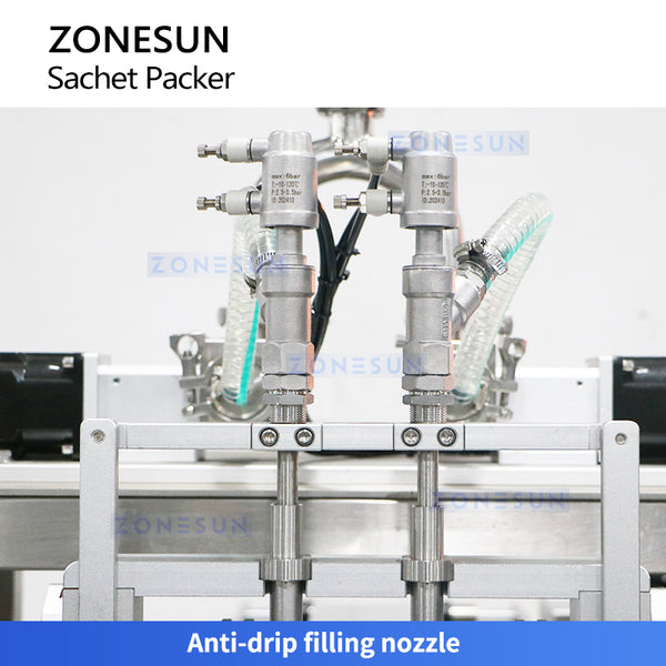 Zonesun ZS-FS04 Dual Lanes Sachet Paste Filling Sealing Machine VFFS Packing Equipment