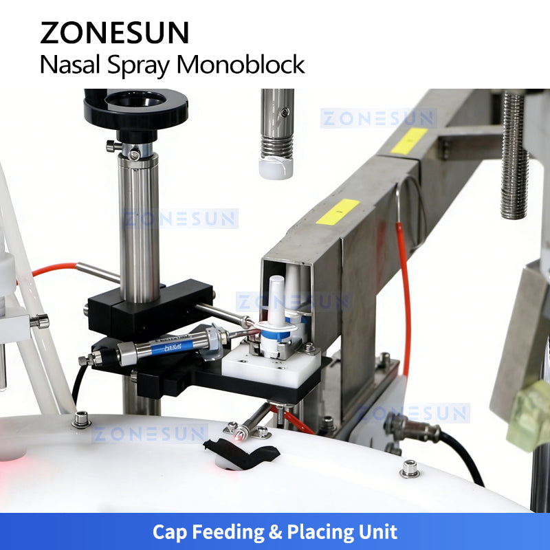 ZONESUN ZS-AFC62 Automatic 10–200 ml Nasal Spray Filling and Capping Machine