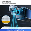 ZONESUN ZS-FR100LC Continuous Band Sealer with UV Laser Coding Bag Sealing Machine