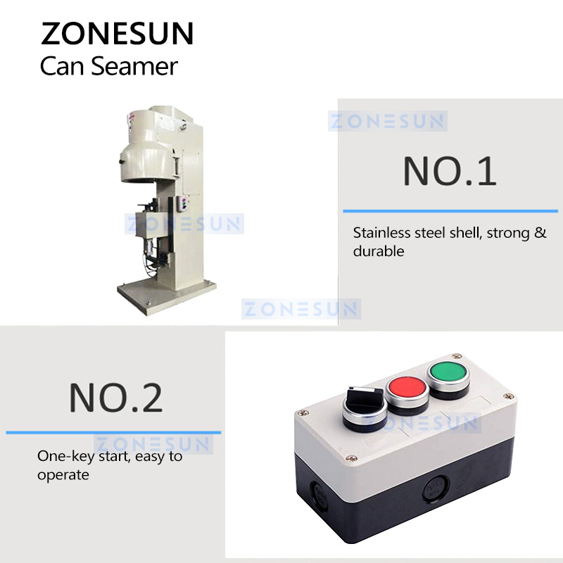 ZONESUN ZS-CS1 Can Seamer Machine For Large-sized Cylindrical Cans
