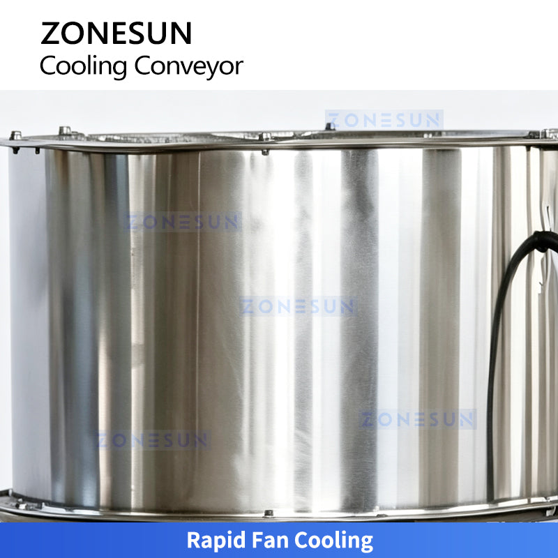 ZONESUN ZS-CT5 Industrial Air Cooling Mesh Belt Conveyor for Roasted Nuts Fried Foods and Food Processing Lines
