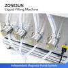 ZONESUN ZS-DTMP4 4 Nozzles Automatic Magnetic Pump Liquid Filling Machine