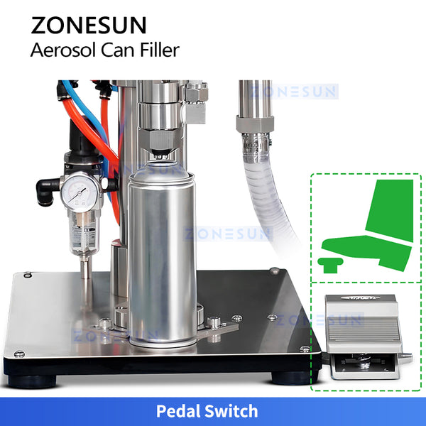 ZONESUN ZS-CQ3 Semi-automatic Pneumatic Aerosol Cans Filling Machine