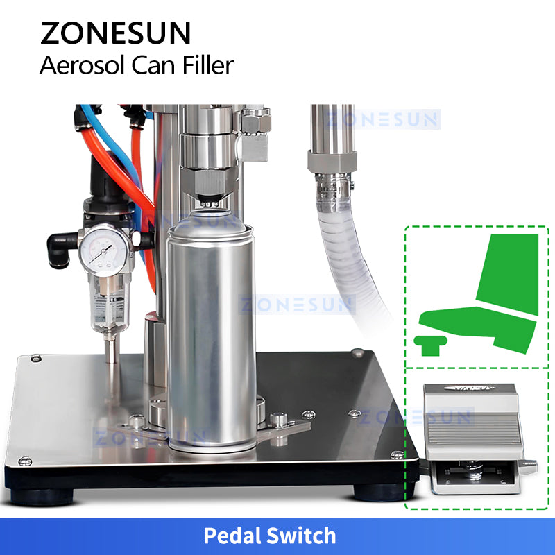 ZONESUN ZS-CQ3 Semi-automatic Pneumatic Aerosol Cans Filling Machine