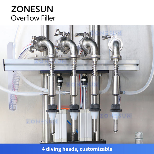 ZONESUN ZS-VTGZ100 High Volume Filling Machine Gravity Bottle Filler