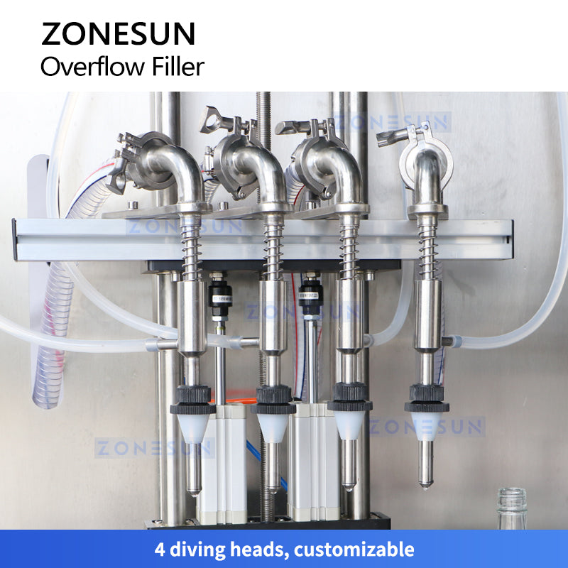 ZONESUN ZS-VTGZ100 High Volume Filling Machine Gravity Bottle Filler