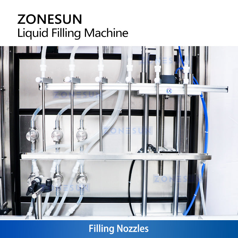 ZONESUN ZS-VTMP80D Magnetic Pump Liquid Filling Machine with Dust Cover