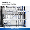 ZONESUN ZS-VTMP80D Magnetic Pump Liquid Filling Machine with Dust Cover