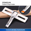 ZONESUN ZS-LSF2 Manual Leather Belt Rolling Machine Die Cutter Shoulder Strap Leather Laminating Folding Machine