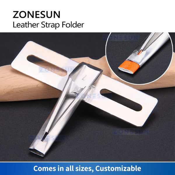 ZONESUN ZS-LSF2 Manual Leather Belt Rolling Machine Die Cutter Shoulder Strap Leather Laminating Folding Machine