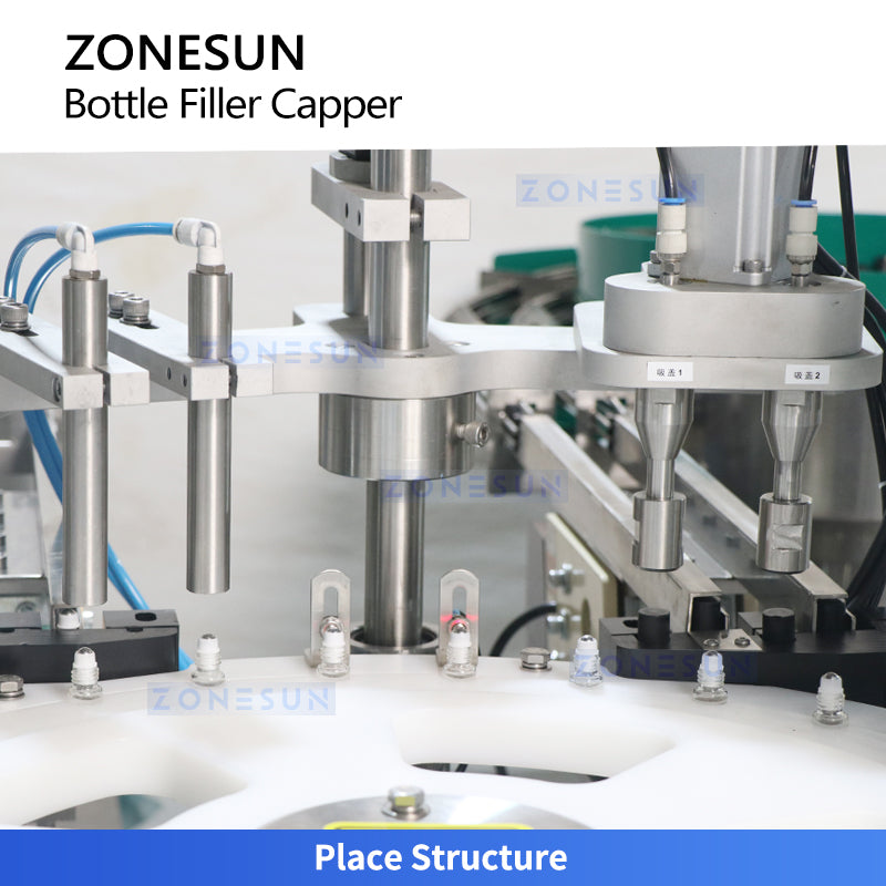 ZONESUN ZS-AFC70 Dual-Station Roller Ball Bottle Filling and Capping Machine