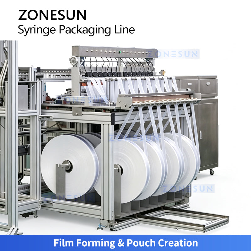 ZONESUN ZS-HYS60 Automatic Syringe Feeding and Pouch Packaging Line