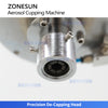 ZONESUN ZS-BG25Q Semi Automatic Pneumatic Aerosol Can De-Capping Machine