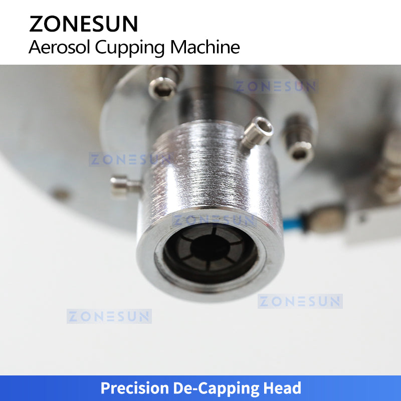 ZONESUN ZS-BG25Q Semi Automatic Pneumatic Aerosol Can De-Capping Machine