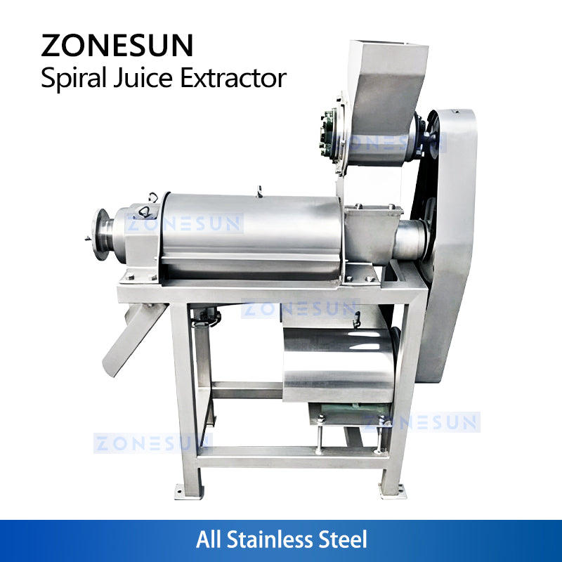 ZONESUN ZS-ZJ01 Industrial Spiral Juice Extractor Machine Continuous Auger Press Juicer for Fruits and Vegetables 304 Stainless Steel Juice Extraction Equipment